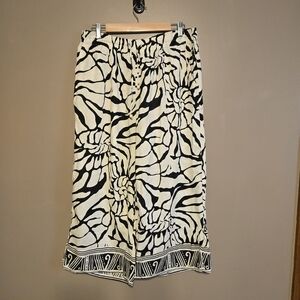 Rachel Zoe Black and Cream Wide Leg Pants